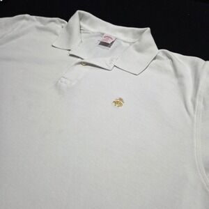 Brooks Brothers 1818 Performance Polo Shirt Mens XXL White Cotton Original Fit